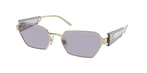 miu miu 53ws|Miu Miu MU 53WS 58 Dark Grey & Pale Gold Sunglasses.